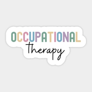 Colorful Occupational Therapy Design Sticker